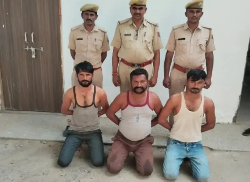 लूणी नदी में अवैध बजरी खनन: तीन आरोपी गिरफ्तार, जेसीबी सहित कई वाहन जब्त