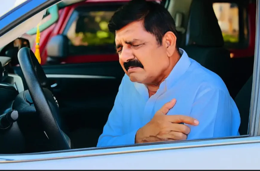 कोटा में फॉर्च्यूनर चला रहे सरपंच की हार्ट अटैक से मौत: डिवाइडर पर गाड़ी चढ़ी, लोगों ने पहले नशे का शक किया