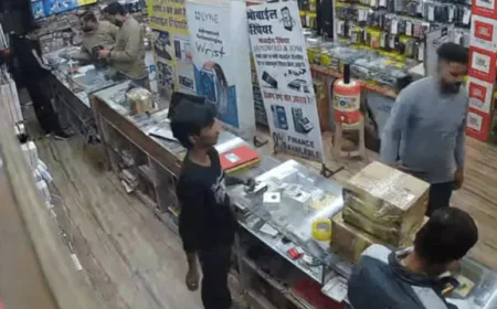 उदयपुर : मोबाइल शॉप से 20 सेकंड में चोरी, ग्राहक बनकर आया शातिर चोर, CCTV में कैद हुई पूरी वारदात