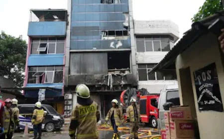 इंडोनेशिया: जकार्ता में 7 मंजिला इमारत में भीषण आग, 20 की मौत, कई अब भी फंसे