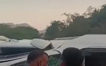 उदयपुर-पिंडवाड़ा नेशनल हाईवे पर भीषण सड़क हादसा बेकाबू ट्रेलर ने टैंकर और तीन कारों को मारी टक्कर 3 की मौत.