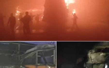 यमुना एक्सप्रेसवे पर मथुरा में घने कोहरे से भीषण सड़क हादसा.