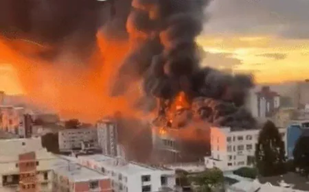 ब्राजील के सांता मारिया में ऐतिहासिक कोलेजियो मारिस्ता सांता मारिया स्कूल में भीषण आग