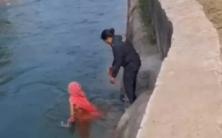 बांसवाड़ा: लेडी कॉन्स्टेबल की बहादुरी, नहर में कूदकर सुसाइड करने जा रही महिला की बचाई जान