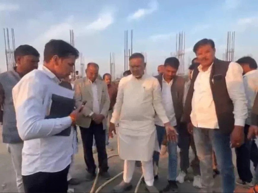 कोटा: ऊर्जा मंत्री हीरालाल नागर ने निर्माणाधीन पॉलिटेक्निक कॉलेज का औचक निरीक्षण किया, गुणवत्ता पर जताई नाराजगी - एक्सईएन को दी कड़ी फटकार