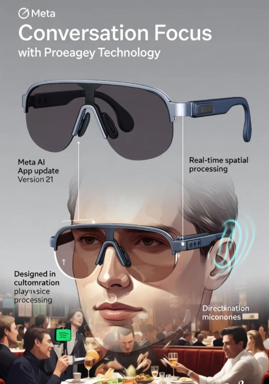 मेटा के स्मार्ट ग्लासेस में नया फीचर: Conversation Focus – शोर वाली जगहों पर बातचीत को बनाए क्लियर और आसान
