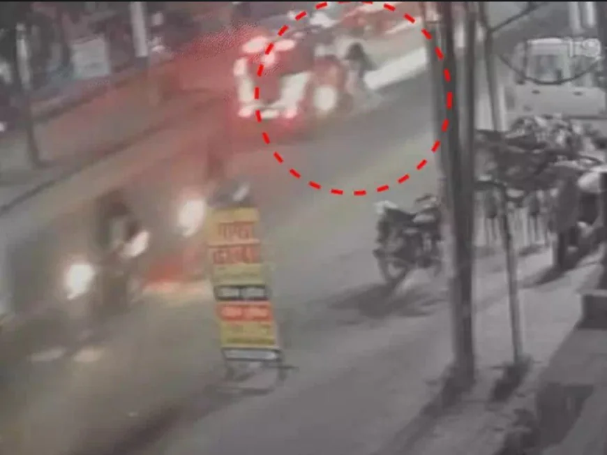 जयपुर में थार जीप की टक्कर से बाइक सवार तीन लोग घायल: ड्राइवर मौके से फरार, CCTV फुटेज से पुलिस कर रही तलाश