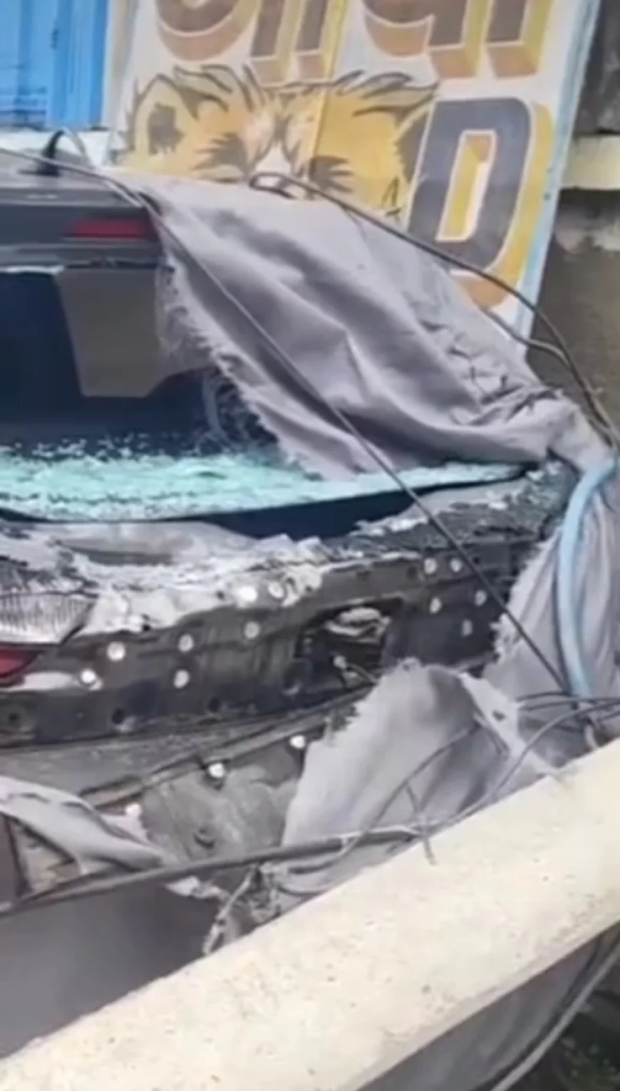 भरतपुर में जर्जर बिजली पोल गिरने से हादसा: कार का पिछला शीशा टूटा, बड़ा जानलेवा हादसा टला