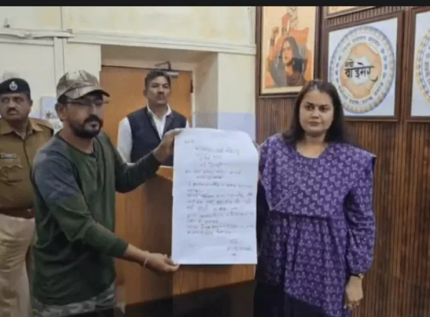 अरावली संरक्षण: ग्रीनमैन नरपतसिंह राजपुरोहित ने खून से लिखी चिट्ठी, कलेक्टर टीना डाबी को सौंपी