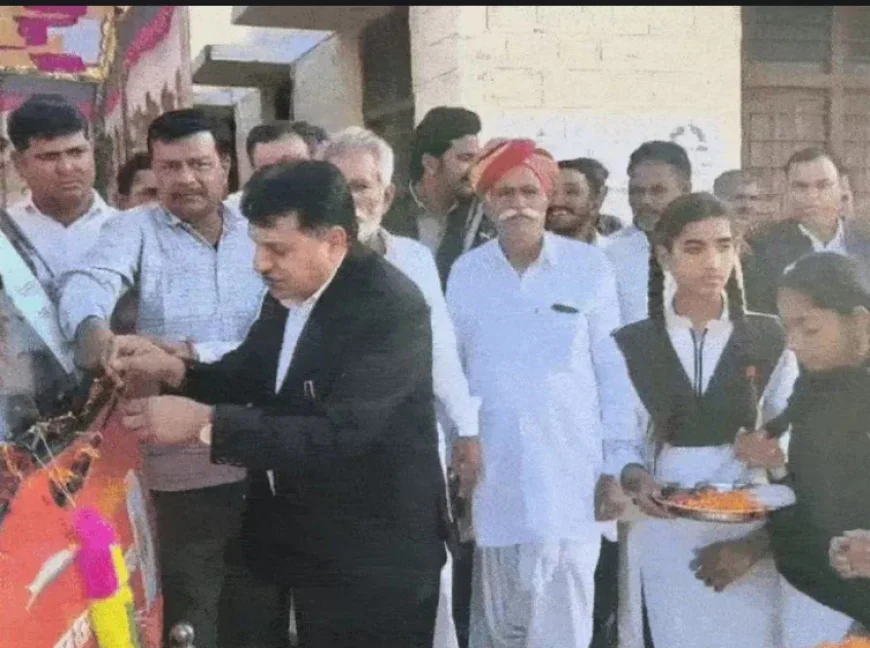 राजस्थान सरकार के दो वर्ष पूरे होने पर विकास रथ का भलगांव में भव्य स्वागत: पशुपालकों ने ऊंट बीमा योजना के लिए जताया आभार