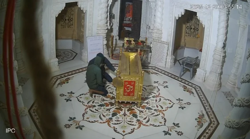 बाड़मेर के माजीसा मंदिर में चोरी की बड़ी वारदात: नकाबपोश चोरों ने तोड़े ताले, 20 तोला सोने की आड़ सहित गहने और नकदी ले उड़े