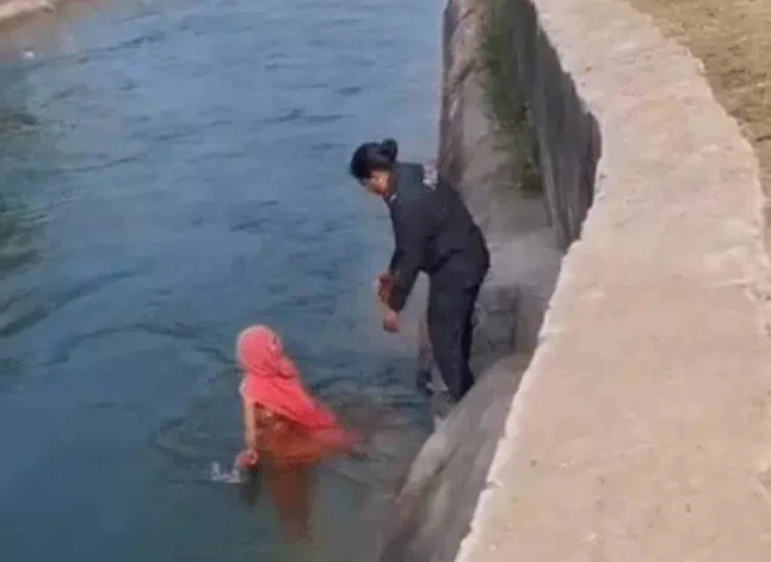 बांसवाड़ा: लेडी कॉन्स्टेबल की बहादुरी, नहर में कूदकर सुसाइड करने जा रही महिला की बचाई जान