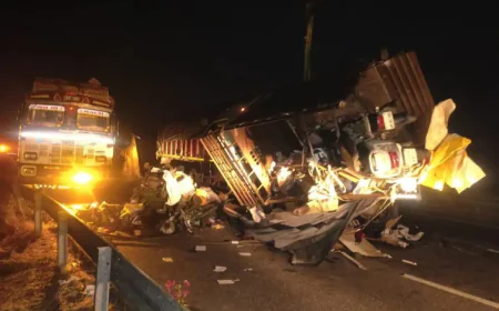 बीकानेर: भारतमाला हाईवे पर दर्दनाक हादसा, मदद करने वालों को तेज रफ्तार ट्रेलर ने कुचला, 4 की मौत, 4 गंभीर घायल