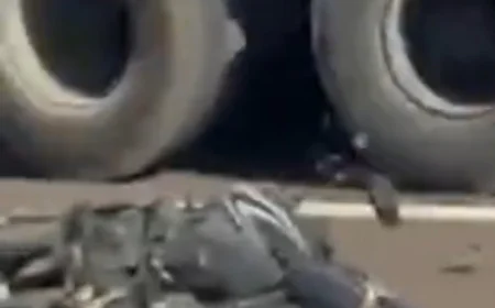 NH-68 पर भीषण सड़क हादसा: स्कॉर्पियो ने बाइक सवार किसान दंपति को मारी टक्कर, पति की मौके पर मौत, पत्नी गंभीर रूप से घायल