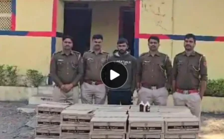 बंद बॉडी पिकअप से 3.50 लाख की अवैध शराब जब्त: हरियाणा निवासी ड्राइवर गिरफ्तार, राजस्थान निर्मित 62 कार्टन बरामद