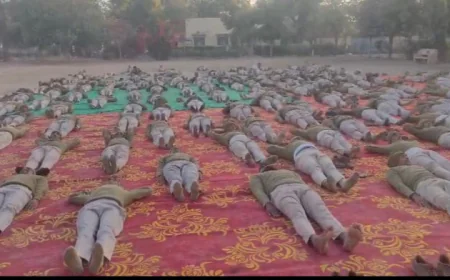 सरदार पटेल की 150वीं जयंती पर जोधपुर पुलिस का योग संदेश, पुलिस लाइन में विशेष योग शिविर का आयोजन.