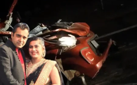 नेशनल हाईवे पर भीषण सड़क हादसा ट्रेलर से टकराई बिजनेसमैन की कार, एक ही परिवार के 4 सदस्यों की मौत.