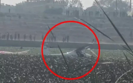 प्रयागराज में सेना का ट्रेनिंग एयरक्राफ्ट तालाब में क्रैश: हवा में डगमगाया, तेज धमाके जैसी आवाज, 3 लोगों को स्थानीय लोगों ने बचाया; रेस्क्यू ऑपरेशन जारी