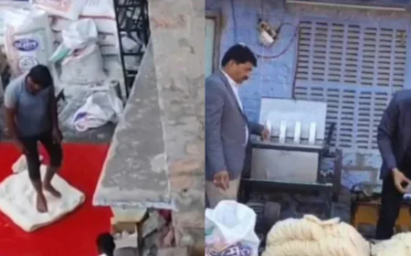 जोधपुर में खाद्य सुरक्षा पर बड़ा सवाल पैरों से गूंथी जा रही थी फीणी, 110 किलो माल किया गया नष्ट.