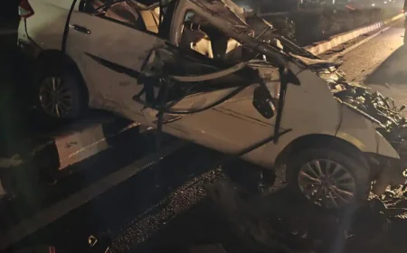 कोटपूतली में जयपुर-दिल्ली हाईवे पर भीषण सड़क हादसा: डिवाइडर कूदकर दूसरी कार से टकराई मारुति सियाज, दो की मौके पर मौत, तीन गंभीर घायल जयपुर रेफर