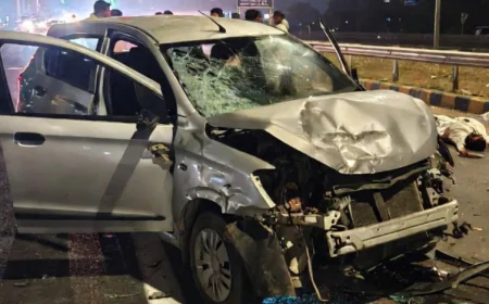 भीलवाड़ा: अजमेर-भीलवाड़ा हाईवे पर भीषण सड़क हादसा, अज्ञात वाहन की जोरदार टक्कर से ईको कार के परखच्चे उड़े, दो युवकों की मौके पर मौत, दो घायल