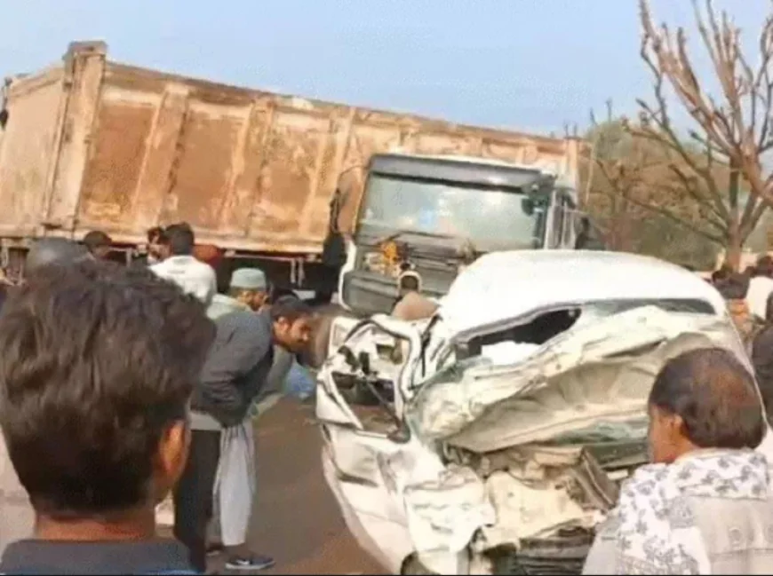 भीलवाड़ा में दर्दनाक सड़क हादसा: बजरी से लदे डंपर की टक्कर से 8 महीने के मासूम सहित तीन की मौत, मां-बेटी गंभीर घायल