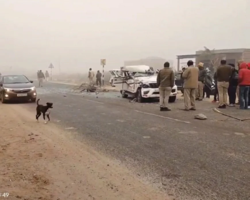 पोकरण में घने कोहरे के कारण भीषण सड़क हादसा: मोहनगढ़ पुलिस थाने की गाड़ी को बस ने मारी टक्कर, SHO समेत 4 पुलिसकर्मी घायल