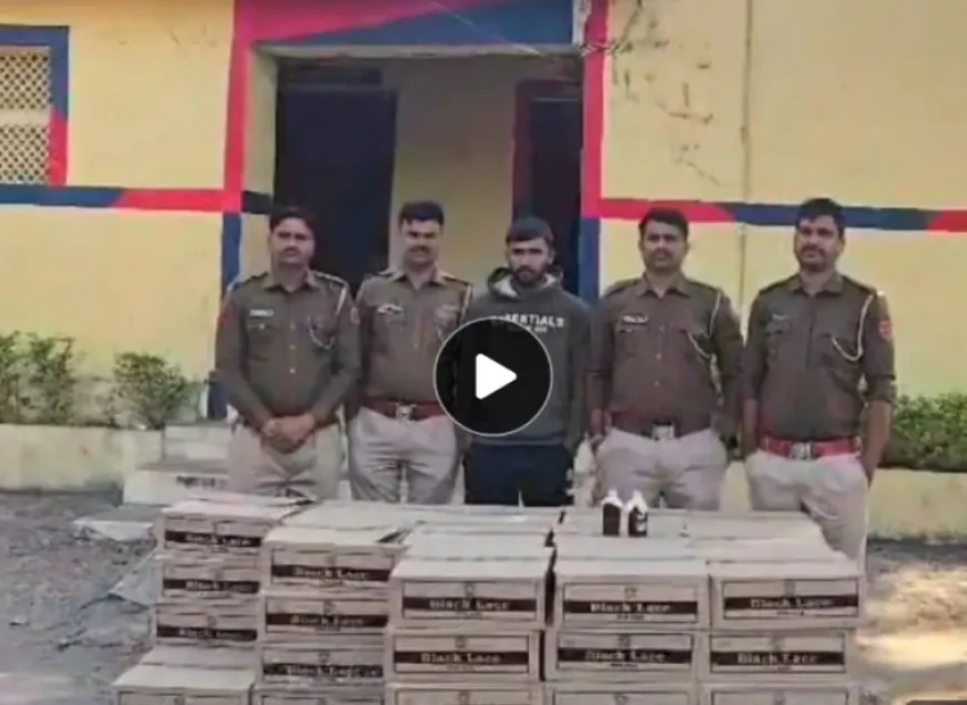 बंद बॉडी पिकअप से 3.50 लाख की अवैध शराब जब्त: हरियाणा निवासी ड्राइवर गिरफ्तार, राजस्थान निर्मित 62 कार्टन बरामद