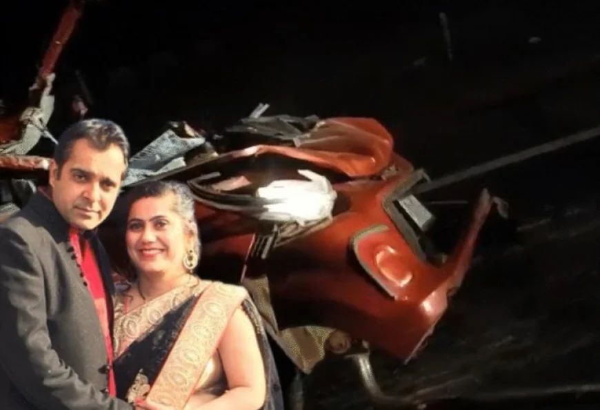 नेशनल हाईवे पर भीषण सड़क हादसा ट्रेलर से टकराई बिजनेसमैन की कार, एक ही परिवार के 4 सदस्यों की मौत.