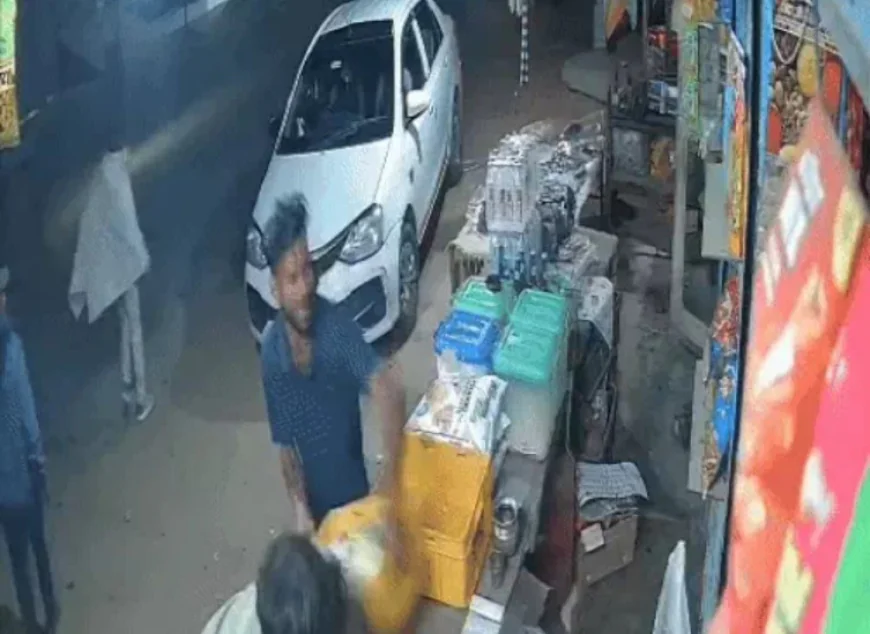 जयपुर में उधार मना करने पर किराना दुकान में तोड़फोड़ और हमला: तीन युवकों ने डंडे-सरिए से की वारदात, CCTV में कैद हुई पूरी घटना