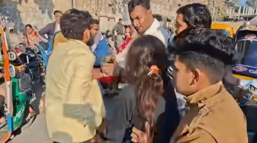धौलपुर में बीच बाजार हाई वोल्टेज ड्रामा: भाई ने बहन को लड़के के साथ देखकर की जमकर मारपीट, पुलिस ने किया गिरफ्तार