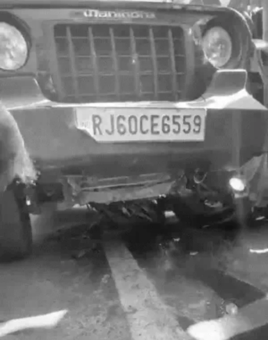 जयपुर में तेज रफ्तार थार ने मचाई तबाही: बाइक सवार युवक की मौत, युवती गंभीर घायल; ड्राइवर फरार