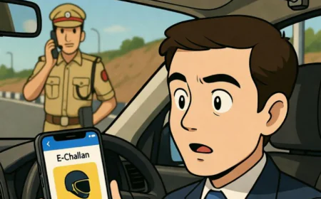 कार चलाते वकील को लगा हेलमेट न पहनने का 1000 रुपये का ई-चालान: सिस्टम की गलती से चौंके, बाद में सुधार कर बाइक सवार को भेजा