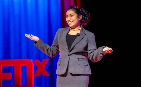 13 वर्षीय जिया सिंघवी ने अमेरिका के TEDx मंच पर चमक बिखेरी: न्याय प्रणाली में AI और न्यूरोसाइंस से क्रांति का सुझाव, पादरू (बालोतरा) की बेटी ने राजस्थान का नाम रोशन किया