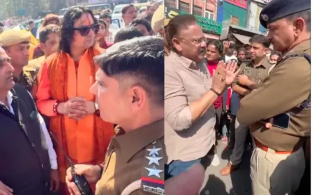 जयपुर में ‘हाई वोल्टेज ड्रामा’: मजार विवाद पर बीच सड़क भिड़े MLA बालमुकुंद आचार्य और अमीन कागजी, पुलिस ने संभाला मोर्चा