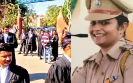 जयपुर की 'लेडी सिंघम' सीआई कविता शर्मा फिर सुर्खियों में: महिला वकील को 10,000 रुपये का चालान काटने पर हाईकोर्ट के बाहर वकीलों का जोरदार हंगामा