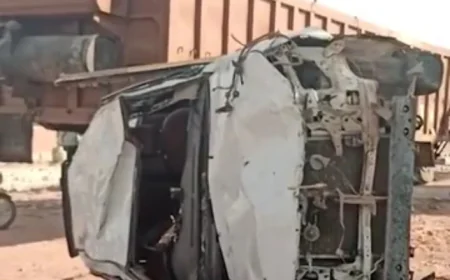 नोखा में भीषण सड़क हादसा डोडा पोस्त से भरी कार बिजली के पोल से टकराकर पलटी, राहगीर समेत 2 की मौत...