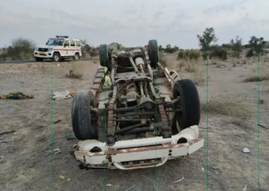 बाड़मेर में दर्दनाक सड़क हादसा: मालण माता के दर्शन से लौटते परिवार की बोलेरो कैंपर पलटी, 26 लोग घायल; एक महिला जोधपुर रेफर