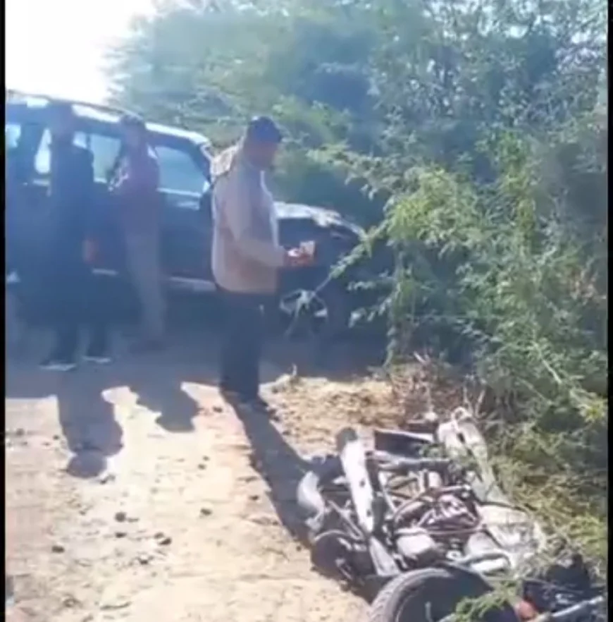 बाड़मेर के गुड़ामालानी में दर्दनाक सड़क हादसा: तेज रफ्तार स्कॉर्पियो ने सड़क किनारे खड़े तीन लोगों को कुचला, दो की मौत, ड्राइवर SUV छोड़कर फरार