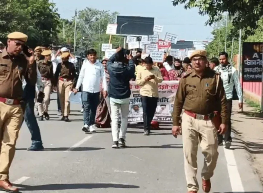 भरतपुर में बेरोजगारी के सदमे से 6 युवा मित्रों की मौत, 2 ने की सुसाइड: राजीव गांधी युवा मित्रों ने निकाली जोरदार रैली, सरकार पर लगाया बड़ा आरोप