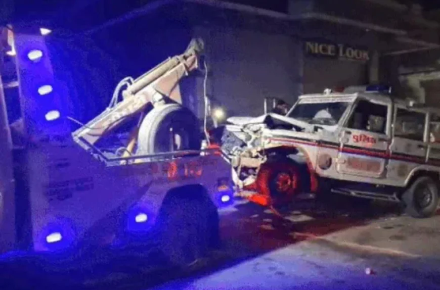 श्रीगंगानगर में दर्दनाक सड़क हादसा: तेज रफ्तार कार ने पुलिस गश्ती वैन को मारी टक्कर, महिला थाना प्रभारी सीआई ज्योति नायक की मौके पर मौत, दो गंभीर घायल