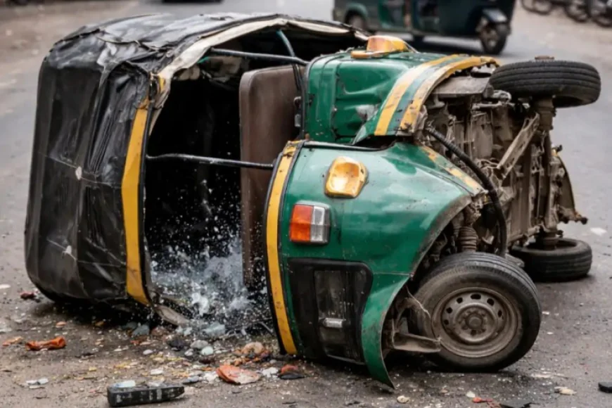 रेवाड़ी हाईवे पर भीषण हादसा: तेल टैंकर की टक्कर से पलटा ऑटो, एक परिवार के दो सदस्य गंभीर रूप से घायल, श्याम बाबा मंदिर के दर्शन को जा रहे थे राजस्थान के श्रद्धालु