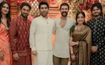 4 साउथ सुपरस्टार्स एक मंच पर: अल्लू शिरीष के प्री-वेडिंग फंक्शन में रश्मिका-विजय संग राम चरण-उपासना की ग्रैंड एंट्री