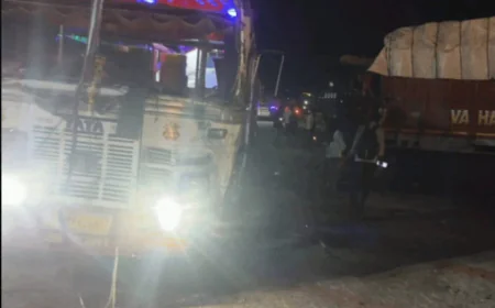 नागौर में भीषण बस हादसा: आवारा पशु बचाने के चक्कर में बस पलटी, 15 घायल, 2 की हालत गंभीर