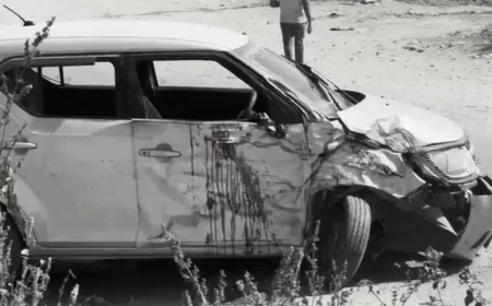 उदयपुर में दर्दनाक सड़क हादसा: बीजेपी नेता के दामाद की मौत, कार 12 फीट गहरे गड्ढे में गिरी; दोस्त घायल, सुखेर के हनुमानजी मंदिर टर्न पर 14 दिनों में दूसरी मौत