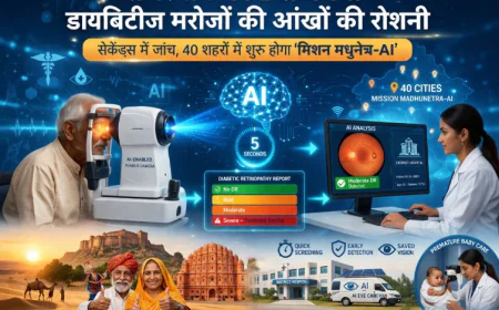 राजस्थान में AI से बचेगी डायबिटीज मरीजों की आंखों की रोशनी: सेकेंड्स में होगी जांच, 40 शहरों में शुरू होगा ‘मिशन मधुनेत्र-AI’