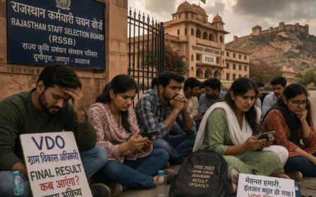 राजस्थान में VDO (ग्राम विकास अधिकारी) अंतिम परिणाम का इंतजार: युवाओं की बेचैनी और बोर्ड पर सवाल