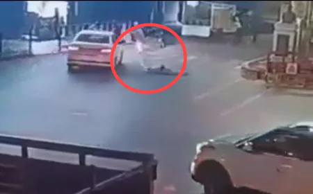 वाराणसी के एल चौराहे पर बेकाबू तेज रफ्तार कार का कहर: चार लोग घायल, चालक फरार