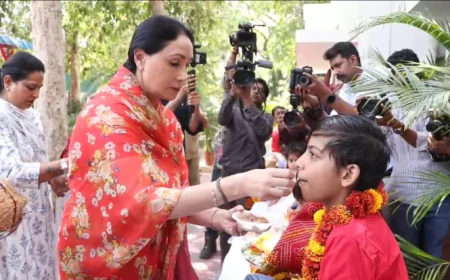 दिया कुमारी ने रामनवमी पर दिखाई सादगी और संस्कार की मिसाल, कन्याओं के साथ मनाया आस्था का पर्व