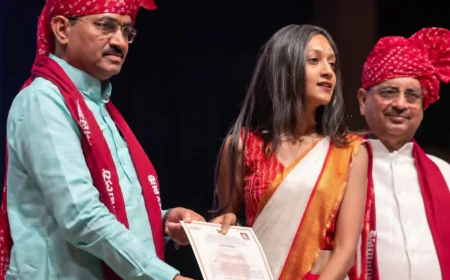 HJU दीक्षांत समारोह में बवाल: छात्रा का मंच से तंज, वीडियो वायरल; यूनिवर्सिटी बोली—‘व्यवहार निंदनीय’